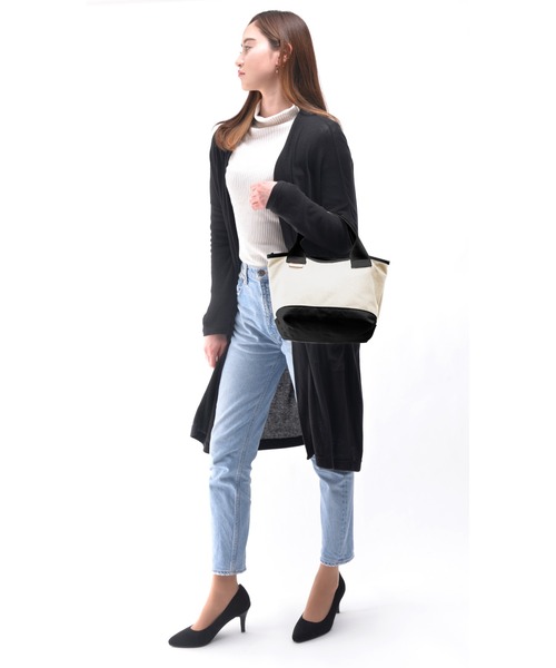 DEVICE（デバイス）の「Rename キャンバス レザー タグ 保冷 ミニトートバッグ（トートバッグ・レディース・ブラック/ナチュラル/ブラック系その他/アイボリー系・FREE）」の22枚目の写真