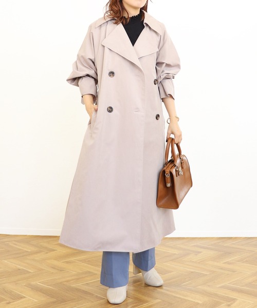 Monocoro toppi（モノコロトッピ）の「バックシフォントレンチコート 21SS（トレンチコート・レディース・ベージュ/ブルー系その他/グレイッシュベージュ・M）」の16枚目の写真