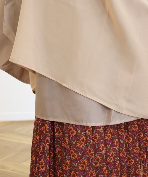 Monocoro toppi（モノコロトッピ）の「バックシフォントレンチコート 21SS（トレンチコート・レディース・ベージュ/ブルー系その他/グレイッシュベージュ・M）」の9枚目の写真