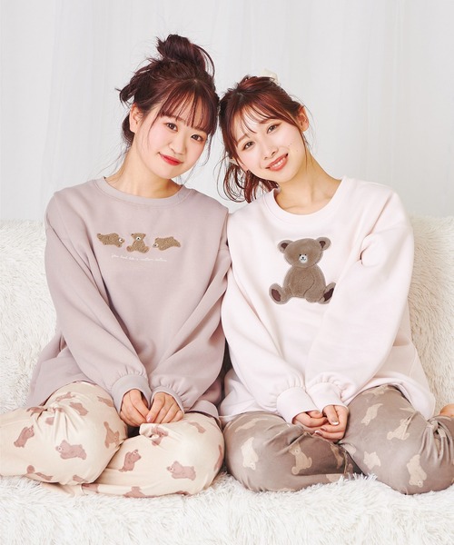 one after another NICE CLAUP(ワンアフターアナザーナイスクラップ)の「アソートくまスウェット(Tシャツ/カットソー・レディース・アイボリー/ベージュ・FREE)」の13枚目の写真