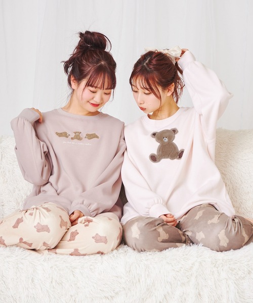 one after another NICE CLAUP(ワンアフターアナザーナイスクラップ)の「アソートくまスウェット(Tシャツ/カットソー・レディース・アイボリー/ベージュ・FREE)」の14枚目の写真