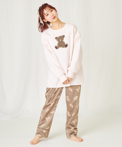 one after another NICE CLAUP(ワンアフターアナザーナイスクラップ)の「アソートくまスウェット(Tシャツ/カットソー・レディース・アイボリー/ベージュ・FREE)」の8枚目の写真
