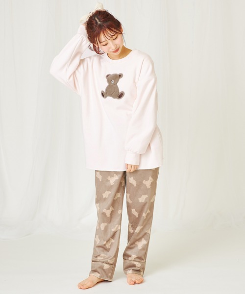 one after another NICE CLAUP(ワンアフターアナザーナイスクラップ)の「アソートくまスウェット(Tシャツ/カットソー・レディース・アイボリー/ベージュ・FREE)」の9枚目の写真