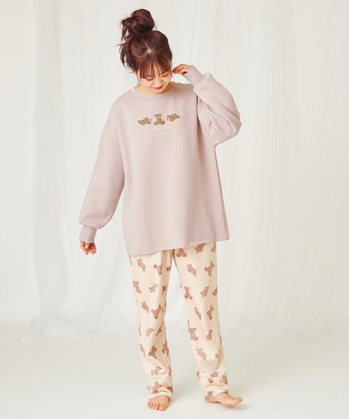one after another NICE CLAUP(ワンアフターアナザーナイスクラップ)の「アソートくまスウェット(Tシャツ/カットソー・レディース・アイボリー/ベージュ・FREE)」の3枚目の写真