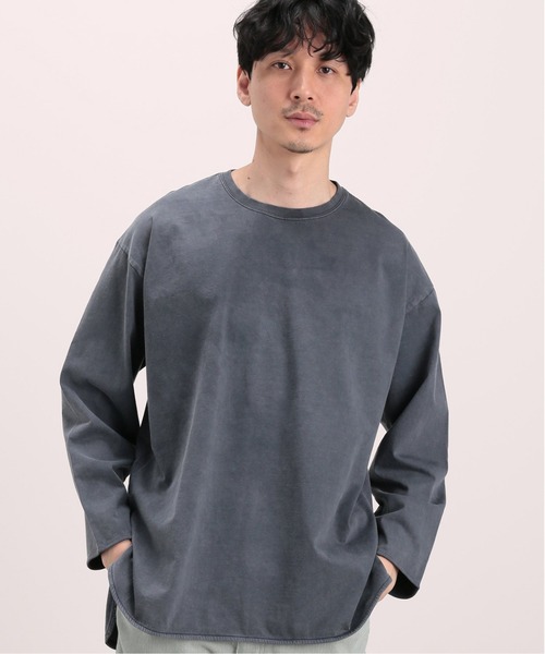 JOURNAL STANDARD relume（ジャーナルスタンダード　レリューム）の「レイヤードスリットロングスリーブTEE（Tシャツ/カットソー・メンズ・ホワイト/ベージュ/グレー/イエロー/ブルー・SMALL/MEDIUM/LARGE）」の6枚目の写真