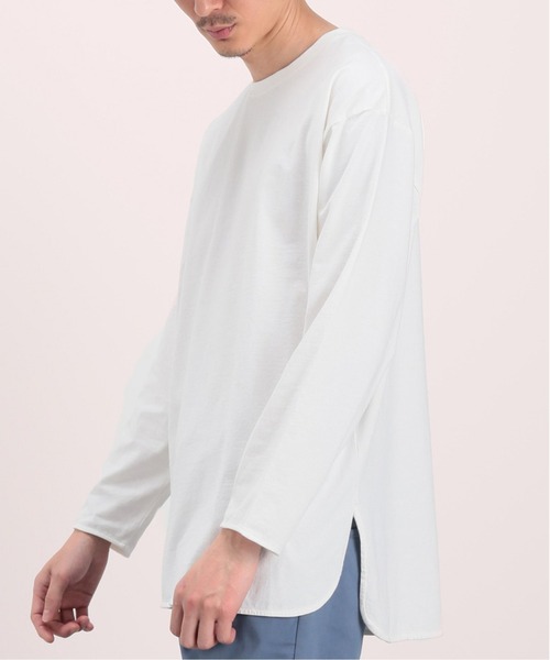 JOURNAL STANDARD relume（ジャーナルスタンダード　レリューム）の「レイヤードスリットロングスリーブTEE（Tシャツ/カットソー・メンズ・ホワイト/ベージュ/グレー/イエロー/ブルー・SMALL/MEDIUM/LARGE）」の8枚目の写真