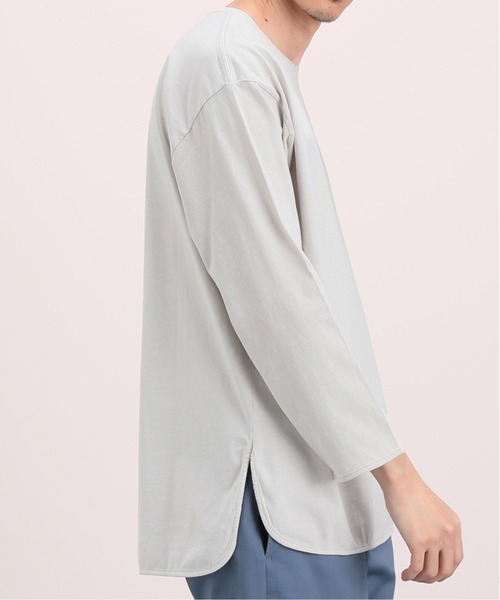 JOURNAL STANDARD relume（ジャーナルスタンダード　レリューム）の「レイヤードスリットロングスリーブTEE（Tシャツ/カットソー・メンズ・ホワイト/ベージュ/グレー/イエロー/ブルー・SMALL/MEDIUM/LARGE）」の10枚目の写真