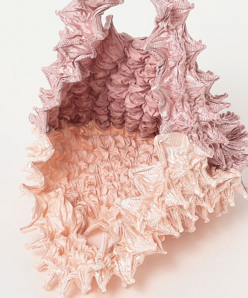 Ray BEAMS（レイビームス）の「BUNZABURO × Ray BEAMS / 別注 バイカラー BAG（トートバッグ・レディース・ライトブルー/ベージュ/ピンク・ONE SIZE）」の11枚目の写真