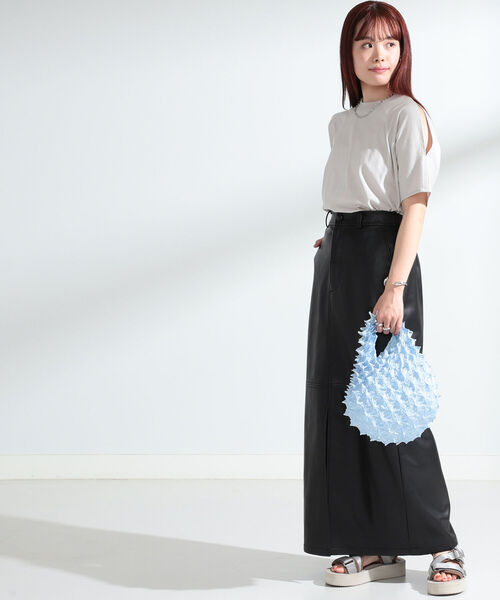 Ray BEAMS（レイビームス）の「BUNZABURO × Ray BEAMS / 別注 バイカラー BAG（トートバッグ・レディース・ライトブルー/ベージュ/ピンク・ONE SIZE）」の12枚目の写真