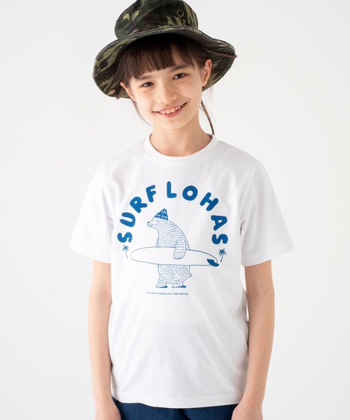 KRIFF MAYER Kid's Collection(クリフメイヤーキッズコレクション)の「【WEB限定】アニマルイラスト半袖T(クマサーファー)(Tシャツ/カットソー・キッズ・パープル/チャコール/ブラウン/オフホワイト・170/130/160/140/150/120)」の2枚目の写真