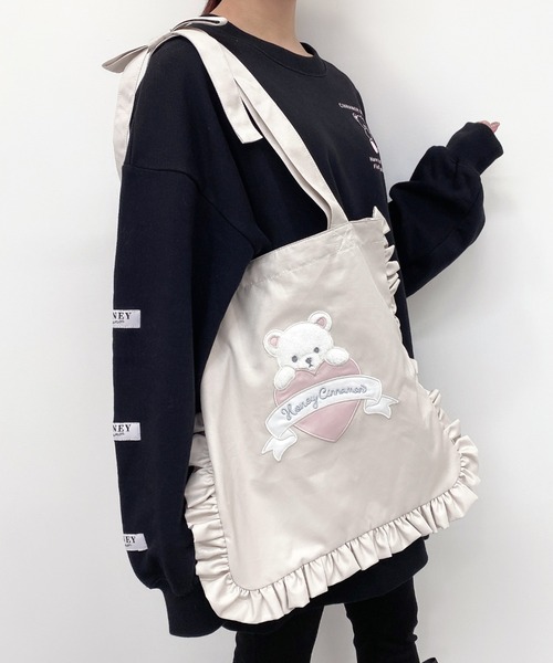 ハンドメイド フリルトート yukiemon バニーランド 限定販売】 ハンドメイド フリルトート トートバッグ バニー