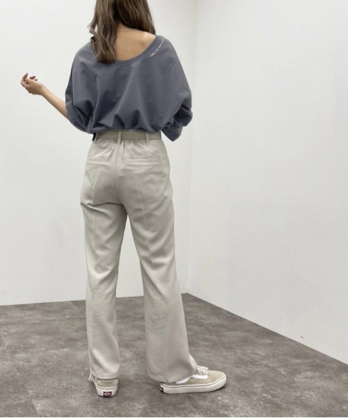apres jour mignon(アプレジュールミニョン)の「バックUネックトップス【ZOZOTOWN限定アイテム】(Tシャツ/カットソー・レディース・グレイッシュベージュ/ブラック/ダークブルー/アイボリー・フリー/X-LARGE)」の11枚目の写真