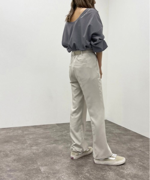 apres jour mignon(アプレジュールミニョン)の「バックUネックトップス【ZOZOTOWN限定アイテム】(Tシャツ/カットソー・レディース・グレイッシュベージュ/ブラック/ダークブルー/アイボリー・フリー/X-LARGE)」の12枚目の写真