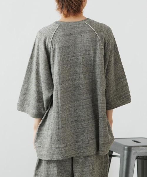COLONY 2139(コロニートゥーワンスリーナイン)の「【MEN'S】粗挽き接結ラグラン半袖プルオーバー/ルームウェア (セットアップ可)(ルームウェア/パジャマ・メンズ・チャコールグレー/グレー・MEDIUM/LARGE)」の22枚目の写真