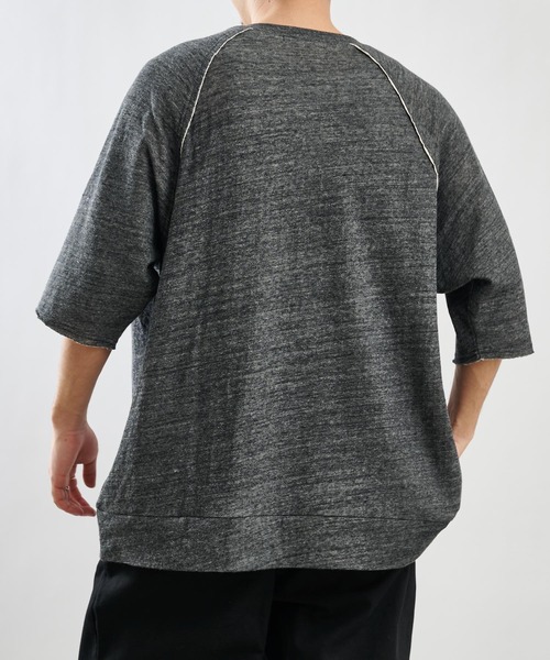 COLONY 2139(コロニートゥーワンスリーナイン)の「【MEN'S】粗挽き接結ラグラン半袖プルオーバー/ルームウェア (セットアップ可)(ルームウェア/パジャマ・メンズ・チャコールグレー/グレー・MEDIUM/LARGE)」の11枚目の写真