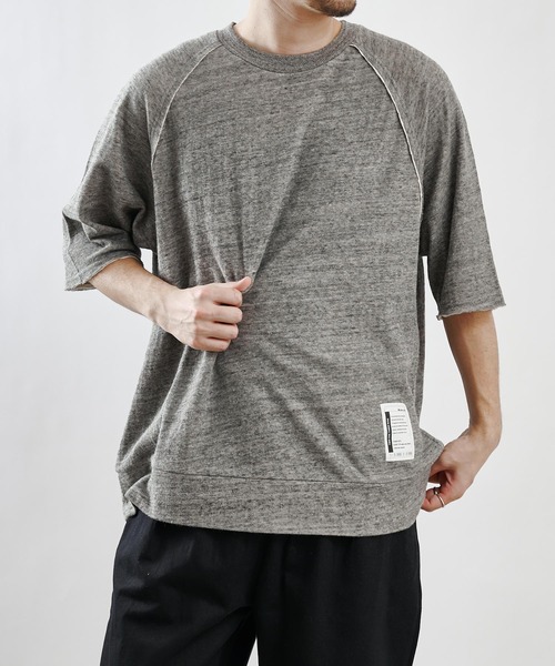 COLONY 2139(コロニートゥーワンスリーナイン)の「【MEN'S】粗挽き接結ラグラン半袖プルオーバー/ルームウェア (セットアップ可)(ルームウェア/パジャマ・メンズ・チャコールグレー/グレー・MEDIUM/LARGE)」の21枚目の写真