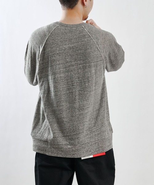 COLONY 2139(コロニートゥーワンスリーナイン)の「【MEN'S】粗挽き接結ラグラン半袖プルオーバー/ルームウェア (セットアップ可)(ルームウェア/パジャマ・メンズ・チャコールグレー/グレー・MEDIUM/LARGE)」の8枚目の写真