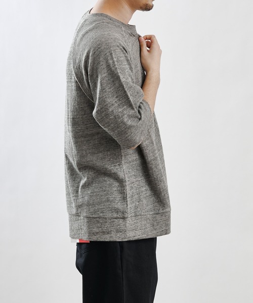 COLONY 2139(コロニートゥーワンスリーナイン)の「【MEN'S】粗挽き接結ラグラン半袖プルオーバー/ルームウェア (セットアップ可)(ルームウェア/パジャマ・メンズ・チャコールグレー/グレー・MEDIUM/LARGE)」の17枚目の写真