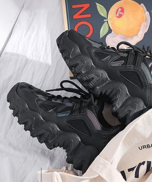 SVEC（シュベック）の「厚底 ソール ダッドシューズ（スニーカー・レディース・ホワイト/ブラック/ベージュ・36/37/38/40/39/35）」の5枚目の写真