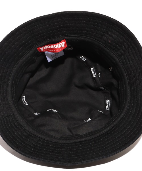 THRASHER（スラッシャー）の「THRASHER/スラッシャー GE14 THRASHER 21TH-H04K キッズ バケットハット ブランドロゴ 刺繍（ハット・キッズ・ベージュ/ブラック・ONE SIZE）」の10枚目の写真