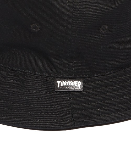 THRASHER（スラッシャー）の「THRASHER/スラッシャー GE14 THRASHER 21TH-H04K キッズ バケットハット ブランドロゴ 刺繍（ハット・キッズ・ベージュ/ブラック・ONE SIZE）」の9枚目の写真
