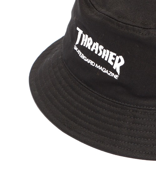 THRASHER（スラッシャー）の「THRASHER/スラッシャー GE14 THRASHER 21TH-H04K キッズ バケットハット ブランドロゴ 刺繍（ハット・キッズ・ベージュ/ブラック・ONE SIZE）」の7枚目の写真