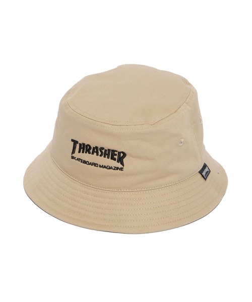 THRASHER（スラッシャー）の「THRASHER/スラッシャー GE14 THRASHER 21TH-H04K キッズ バケットハット ブランドロゴ 刺繍（ハット・キッズ・ベージュ/ブラック・ONE SIZE）」の16枚目の写真