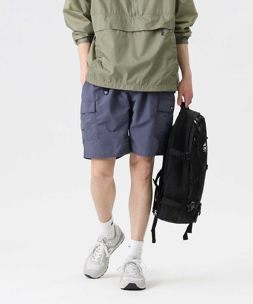 CAMP7（キャンプセブン）の「【CAMP7】ナイロンワイドショーツ（その他パンツ・メンズ・ブラック/ベージュ/グレー/オリーブ・M/L/XL）」の3枚目の写真