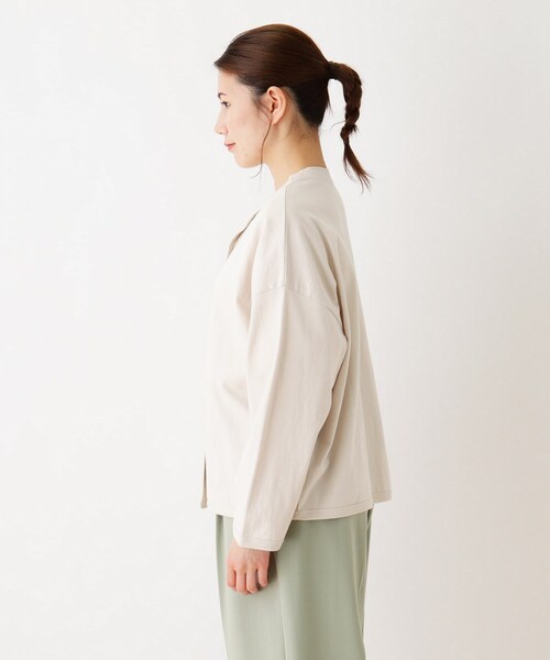 SHOO・LA・RUE（シューラルー）の「◆リングドットボタンカーディガン（カーディガン/ボレロ・レディース・チャコールグレー/イエロー/アイボリー・02/04/03）」の5枚目の写真