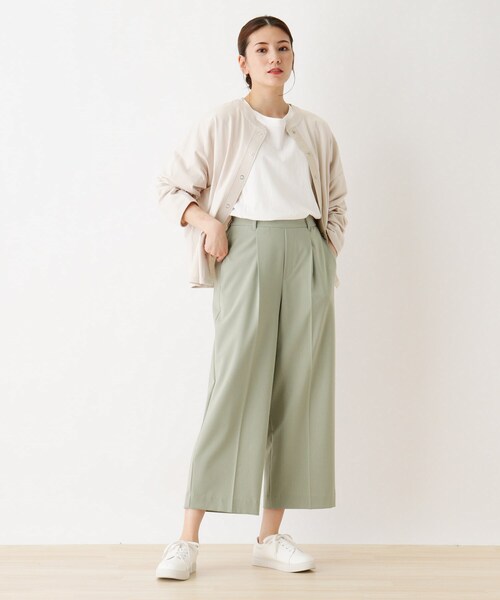 SHOO・LA・RUE（シューラルー）の「◆リングドットボタンカーディガン（カーディガン/ボレロ・レディース・チャコールグレー/イエロー/アイボリー・02/04/03）」の12枚目の写真