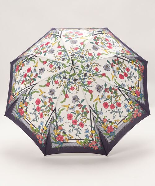 axes femme（アクシーズファム）の「スカーフパターン長傘（長傘・レディース・ネイビー/ピンク・MEDIUM）」の3枚目の写真