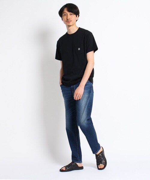 TAKEO KIKUCHI（タケオキクチ）の「◆【Sサイズ～】クラシックワンポイント ポケットTシャツ（Tシャツ/カットソー・メンズ・ホワイト/ブラック/ベージュ/ネイビー・01/02/03/04）」の8枚目の写真