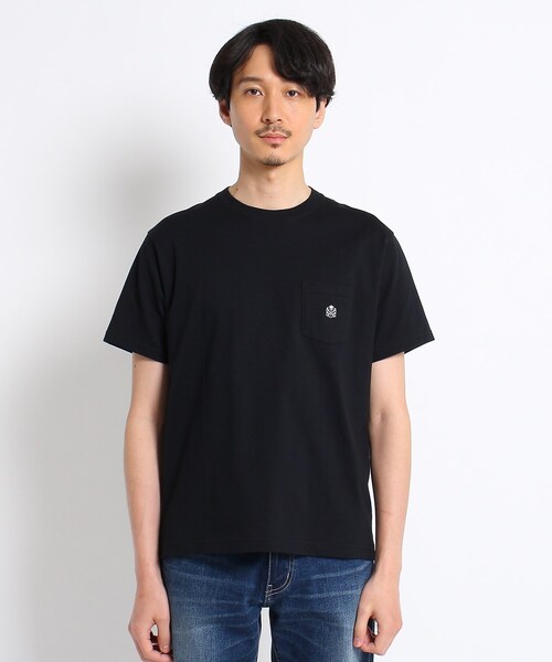 TAKEO KIKUCHI（タケオキクチ）の「◆【Sサイズ～】クラシックワンポイント ポケットTシャツ（Tシャツ/カットソー・メンズ・ホワイト/ブラック/ベージュ/ネイビー・01/02/03/04）」の9枚目の写真