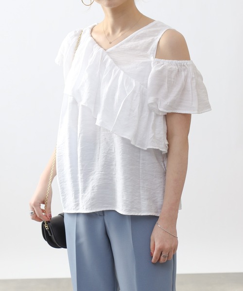 COLONY 2139（コロニートゥーワンスリーナイン）の「【WEB・一部店舗限定】スラブガーゼアウトカットレイヤーフリルブラウス（シャツ/ブラウス・レディース・オフホワイト/ブラック/ピンク・FREE）」の13枚目の写真