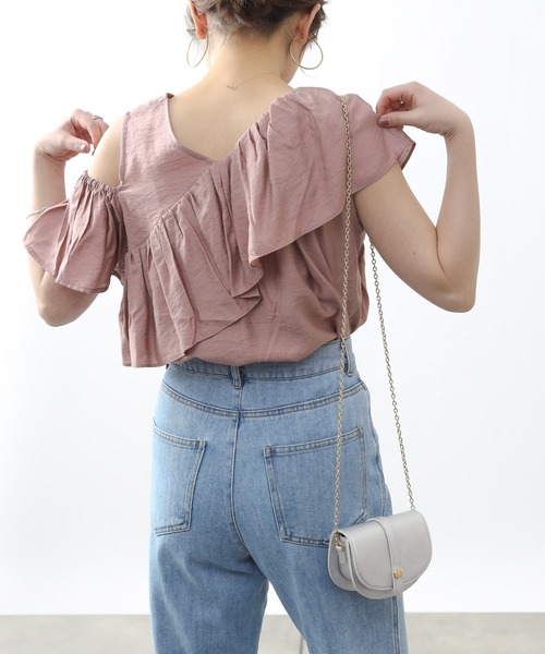 COLONY 2139（コロニートゥーワンスリーナイン）の「【WEB・一部店舗限定】スラブガーゼアウトカットレイヤーフリルブラウス（シャツ/ブラウス・レディース・オフホワイト/ブラック/ピンク・FREE）」の7枚目の写真