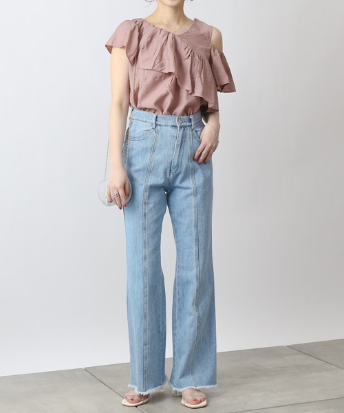 COLONY 2139（コロニートゥーワンスリーナイン）の「【WEB・一部店舗限定】スラブガーゼアウトカットレイヤーフリルブラウス（シャツ/ブラウス・レディース・オフホワイト/ブラック/ピンク・FREE）」の11枚目の写真