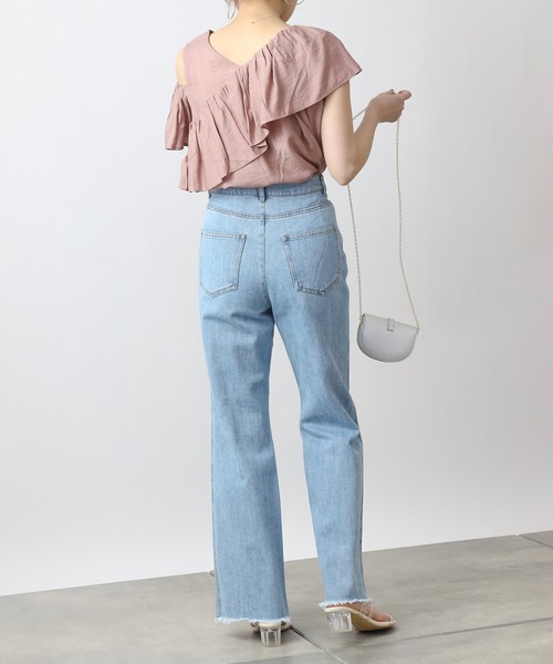 COLONY 2139（コロニートゥーワンスリーナイン）の「【WEB・一部店舗限定】スラブガーゼアウトカットレイヤーフリルブラウス（シャツ/ブラウス・レディース・オフホワイト/ブラック/ピンク・FREE）」の9枚目の写真