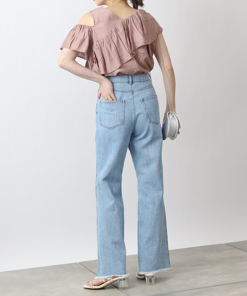 COLONY 2139（コロニートゥーワンスリーナイン）の「【WEB・一部店舗限定】スラブガーゼアウトカットレイヤーフリルブラウス（シャツ/ブラウス・レディース・オフホワイト/ブラック/ピンク・FREE）」の12枚目の写真