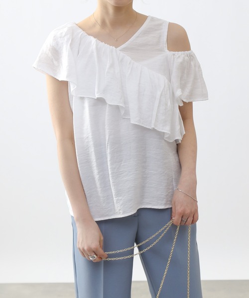 COLONY 2139（コロニートゥーワンスリーナイン）の「【WEB・一部店舗限定】スラブガーゼアウトカットレイヤーフリルブラウス（シャツ/ブラウス・レディース・オフホワイト/ブラック/ピンク・FREE）」の17枚目の写真