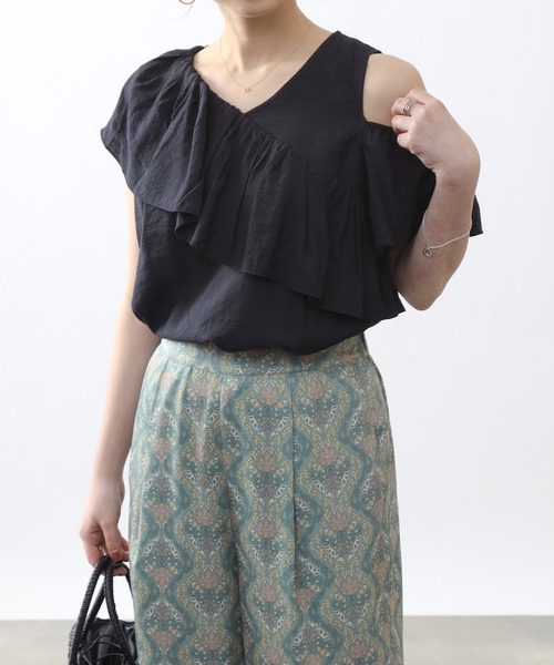 COLONY 2139（コロニートゥーワンスリーナイン）の「【WEB・一部店舗限定】スラブガーゼアウトカットレイヤーフリルブラウス（シャツ/ブラウス・レディース・オフホワイト/ブラック/ピンク・FREE）」の22枚目の写真