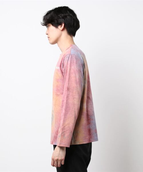 セール】【HOOK】個性派タイダイ染めロングt（Tシャツ