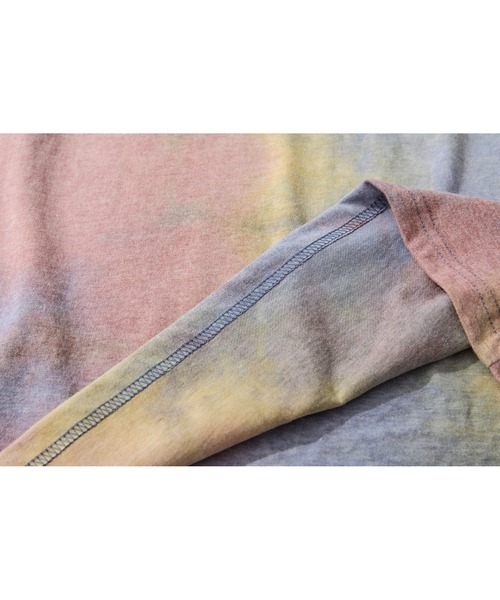 HOOK（フック）の「【HOOK】個性派タイダイ染めロングt（Tシャツ/カットソー・メンズ・ピンク/ブルー/グレー・M/L/XL/XXL）」の11枚目の写真