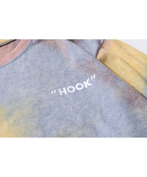 HOOK（フック）の「【HOOK】個性派タイダイ染めロングt（Tシャツ/カットソー・メンズ・ピンク/ブルー/グレー・M/L/XL/XXL）」の9枚目の写真