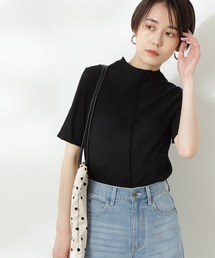 N.（N. Natural Beauty Basic） | リブハイネック五分袖カットソー(Tシャツ/カットソー)