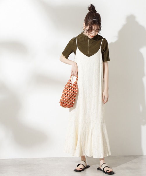 N.(N. Natural Beauty Basic)(エヌエヌナチュラルビューティーベーシック)の「リブハイネック五分袖カットソー(Tシャツ/カットソー・レディース・ホワイト/カーキ/ブラック・MEDIUM)」の18枚目の写真