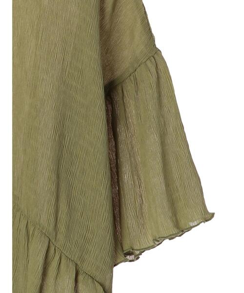 Green Parks(グリーンパークス)の「シャーリングカットプルオーバー*(Tシャツ/カットソー・レディース・チャコールグレー/イエロー/オフホワイト・FREE)」の16枚目の写真