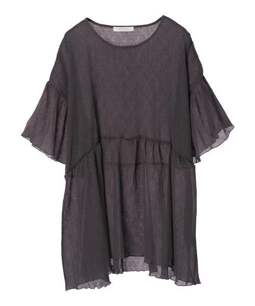 Green Parks(グリーンパークス)の「シャーリングカットプルオーバー*(Tシャツ/カットソー・レディース・チャコールグレー/イエロー/オフホワイト・FREE)」の19枚目の写真