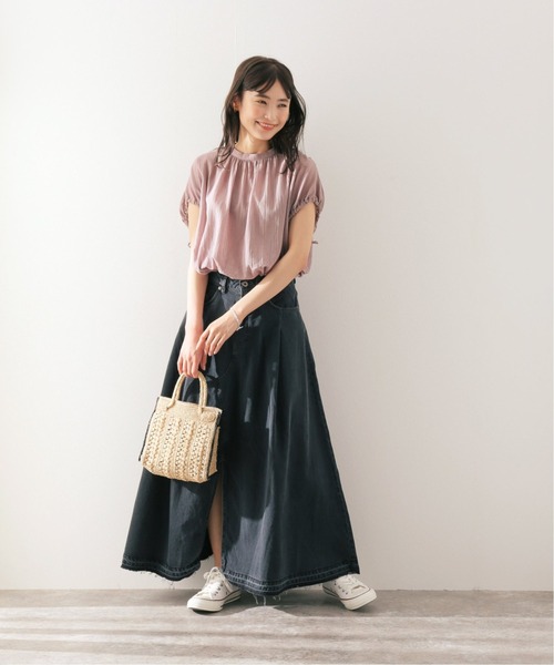 SLOBE IENA（スローブイエナ）の「ギャザースリーブ楊柳ブラウス