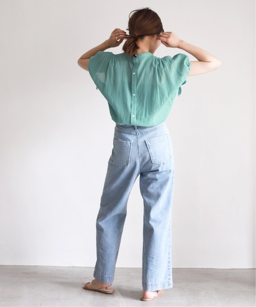 SLOBE IENA（スローブイエナ）の「ギャザースリーブ楊柳ブラウス