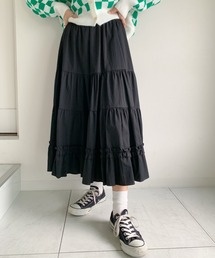 at12:03 | ティアードフリルボリュームロングスカート(スカート)